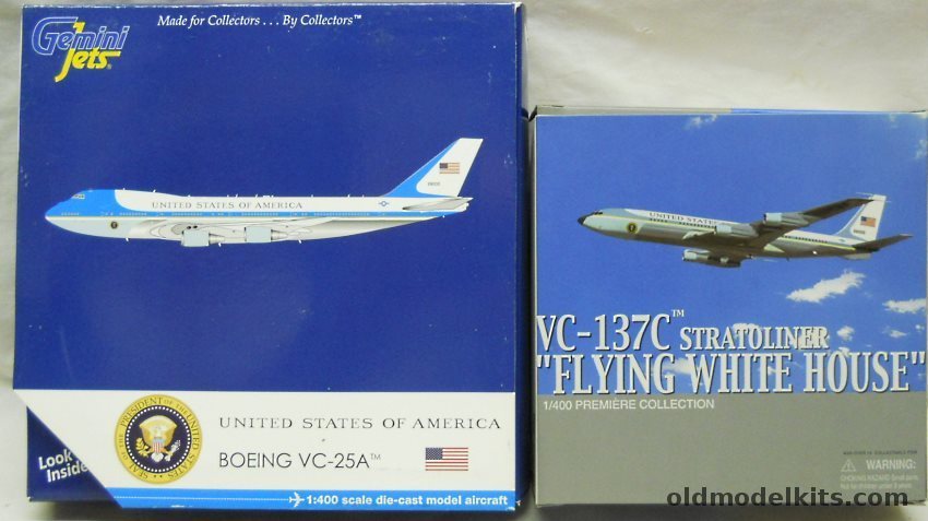 Gemini Jets 1/400 GJAFO1208 Boeing VC-25A Air Force One (747-200B) / Dragon 55660 VC-137C Flying White House 707 Stratoliner plastic model kit